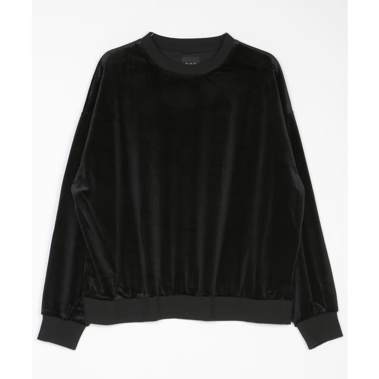 オーバーサイズベロアクルーネックトレーナー[品番：JG000012881