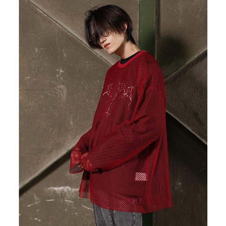 ロンT 長袖 韓国◇GOCオーバーサイズレイヤードメッシュロンT ロンT 長袖 韓国◇GOCオーバーサイズレイヤードメッシュロンT