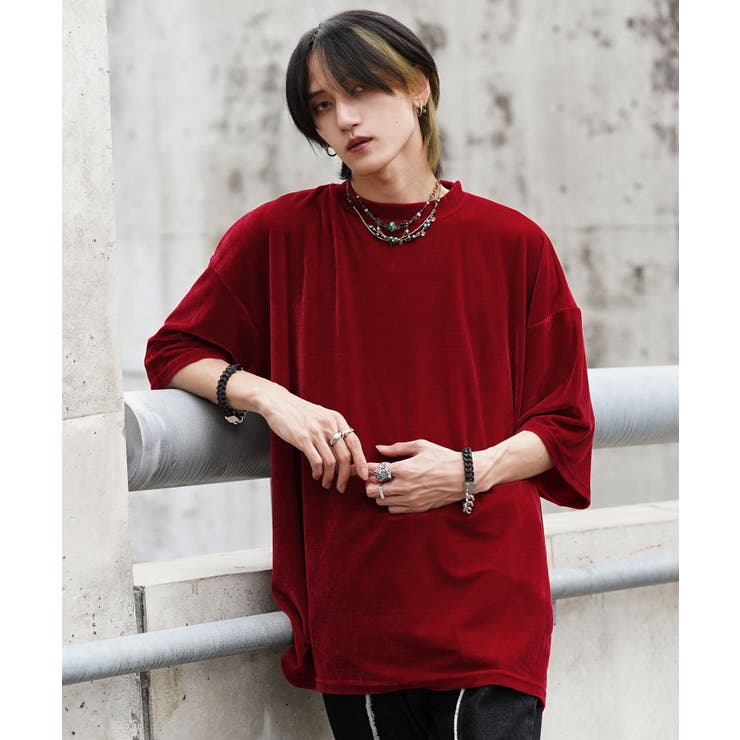 韓国 Tシャツ メンズ◇GOCオーバーサイズサマーベロアTEE◇[品番