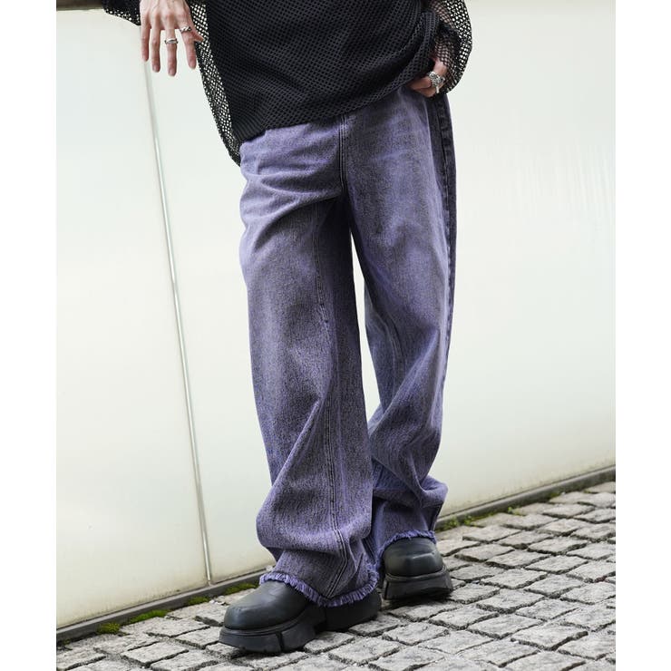 ◇G.O.C(ジーオーシー)カットオフワイドカラーデニムパンツ◇[品番