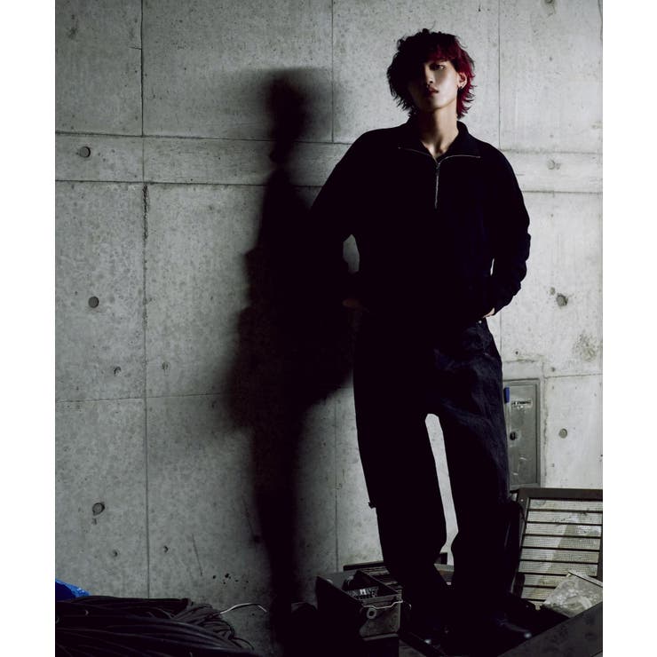 プルオーバー ニット メンズ ハーフジップ セーター 韓国 韓国 メンズ◇ハーフジップニットプルオーバー◇[品番