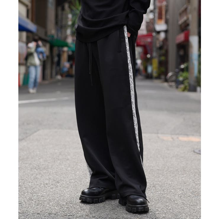 お洒落 ストレート トラックパンツ 韓国 スエット 96thes パンツ 「96thes」韓国ストリート ドロスト ワンポイント