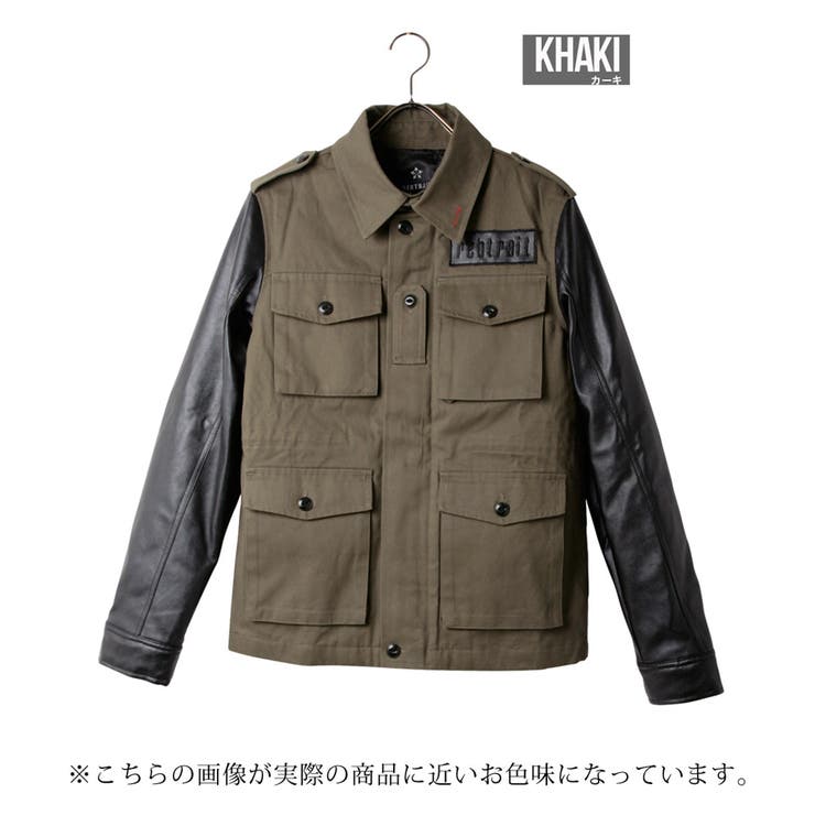 経典ブランド ◇REBTRAIT(レブトレイト) M65袖切り替えジャケット 秋冬 ジャケット・アウター