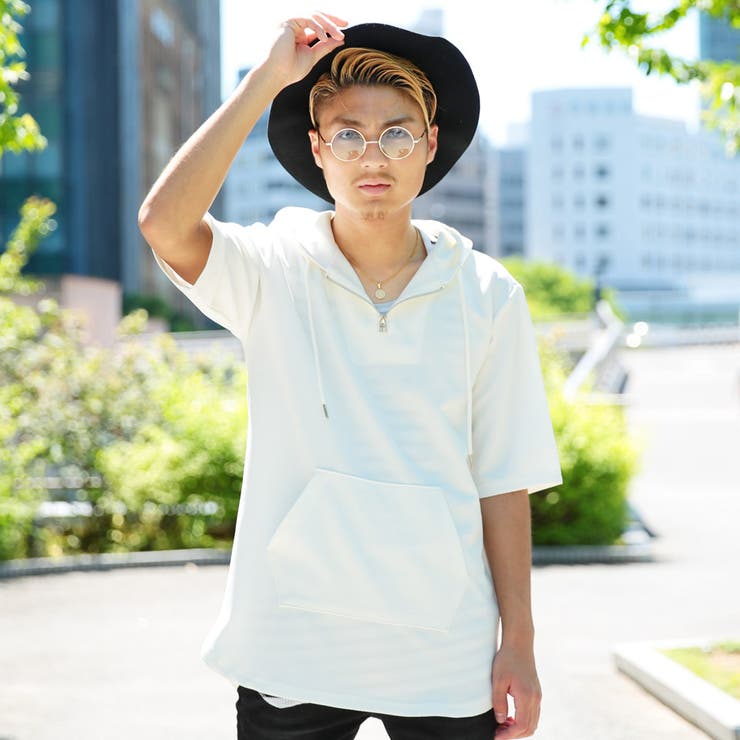 ◇roshell(ロシェル)ハーフZIP半袖パーカー◇[品番：JG000009523