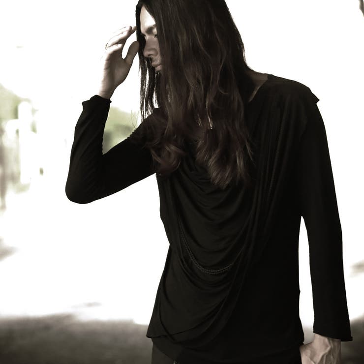 SEANA 変形　ロング丈　ドレープ　ロンT civarize V系 ◇SEANA(シーナ)ドレープロンT◇[品番：JG000009747]｜JIGGYS