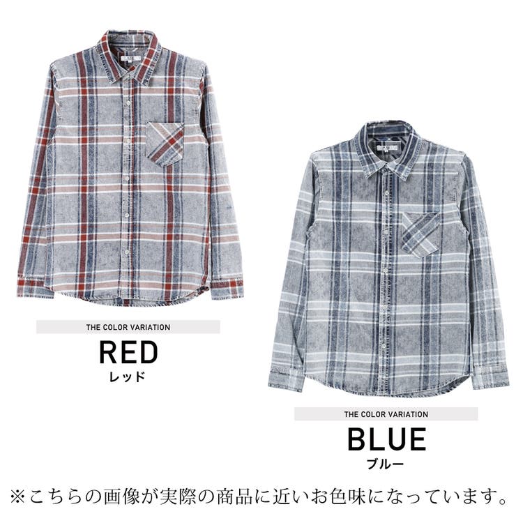 ◇オルテガジャガードインディゴチェック長袖シャツ◇[品番：JG000010016]｜JIGGYS  SHOP（ジギーズショップ）のメンズファッション通販｜SHOPLIST（ショップリスト）