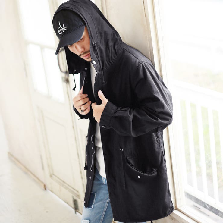 使用感LGBモッズコート黒ifsixwasnine 14thケムリ ◇一重モッズコート◇◇スプリングモッズコート◇モッズコート メンズ