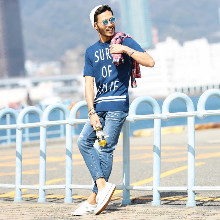 ◇ペイント＆ダメージ加工デニムパンツ◇[品番：JG000010175]｜JIGGYS