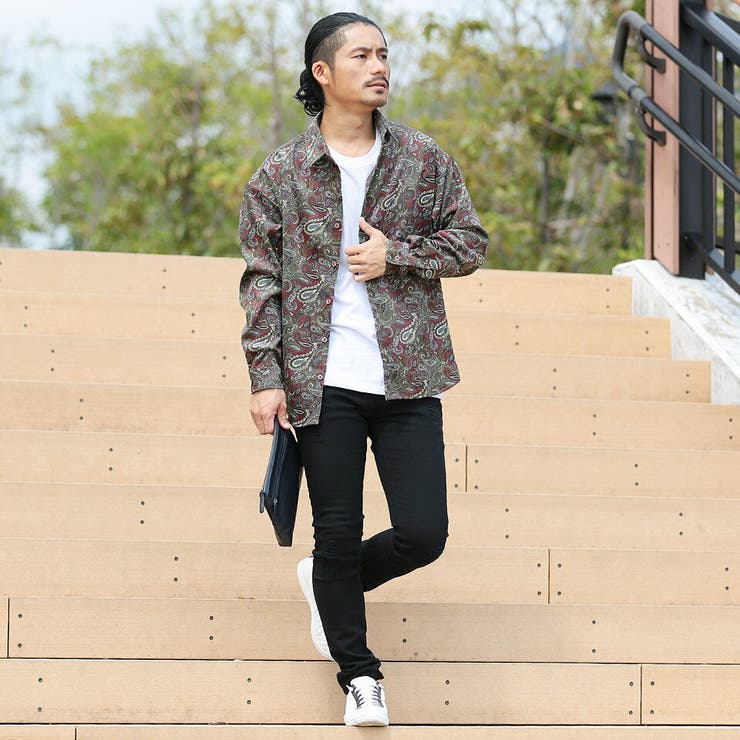 ◇ペイズリー柄長袖シャツ◇[品番：JG000010587]｜JIGGYS SHOP