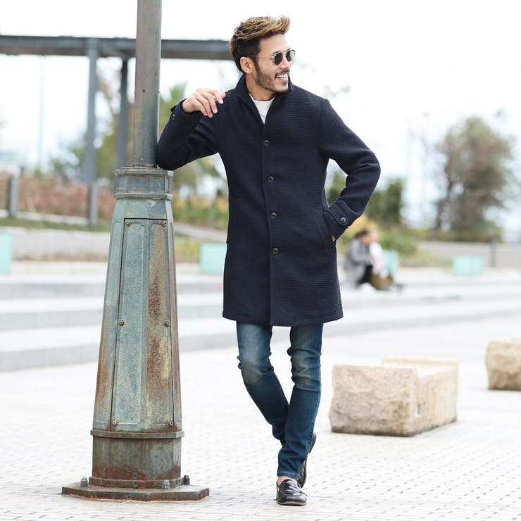 ◇ワッフル織イタリアンチェスターコート◇[品番：JG000010750