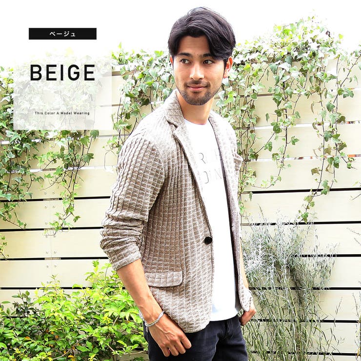 ◇コットンワッフルニットジャケット◇[品番：JG000011131]｜JIGGYS