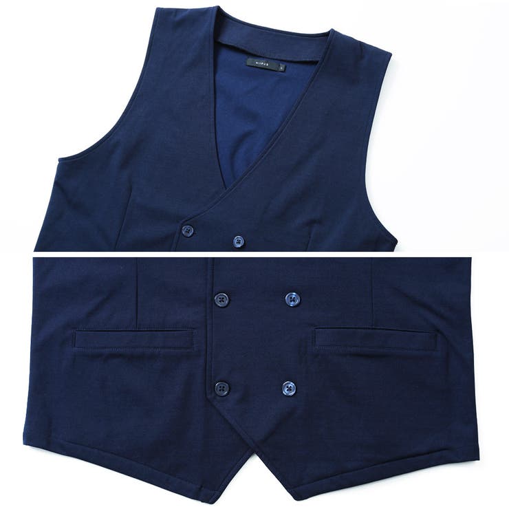 定番◆NIIRUS(ニールス)強撚糸ダブルベスト◆ | JIGGYS SHOP | 詳細画像5 