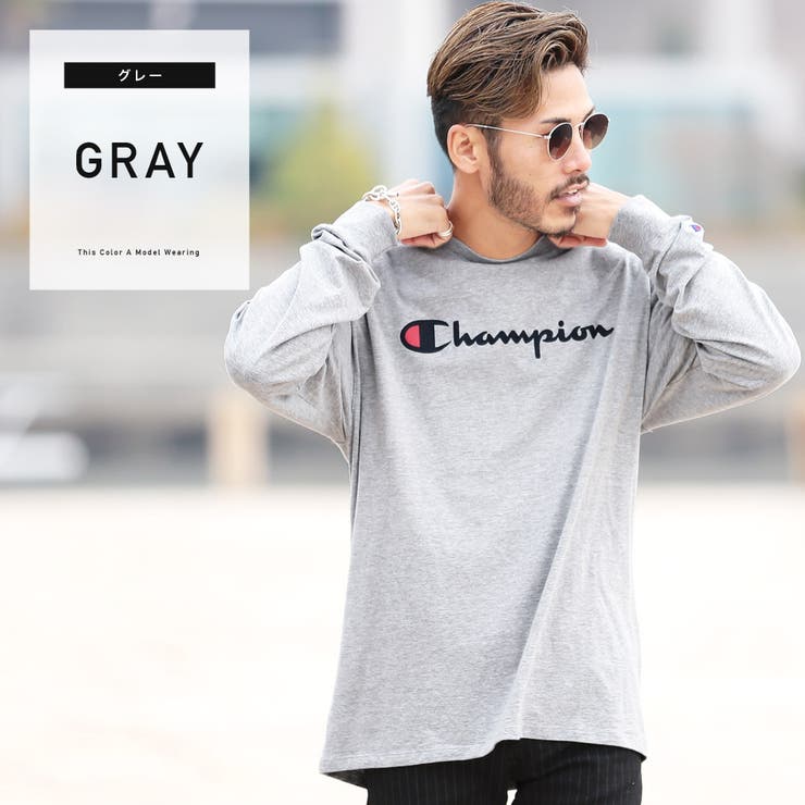 チャンピオン 韓国 メンズ ロンT◇Champion ロゴロンT◇[品番