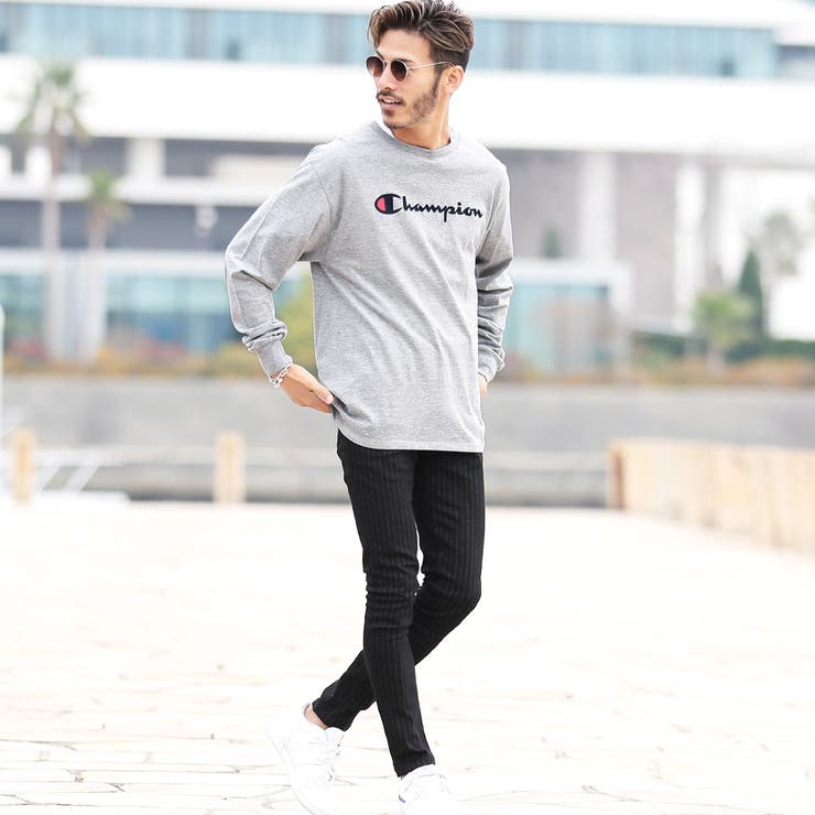 チャンピオン 韓国 メンズ ロンT◇Champion ロゴロンT◇[品番