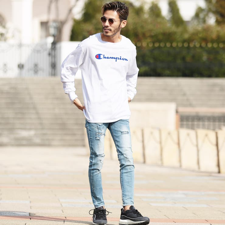 チャンピオン 韓国 メンズ ロンT◇Champion ロゴロンT◇[品番
