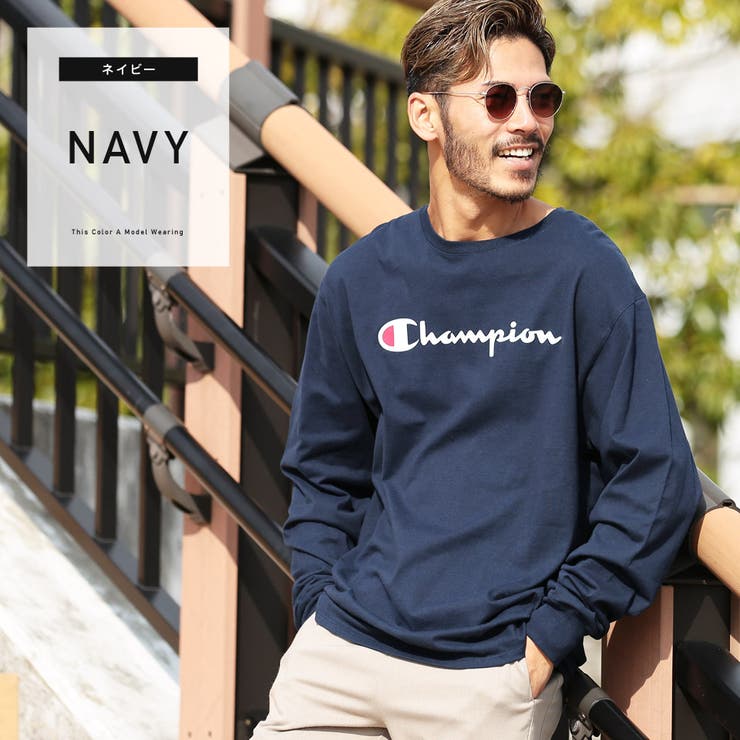 チャンピオン 韓国 メンズ ロンT◇Champion ロゴロンT◇[品番