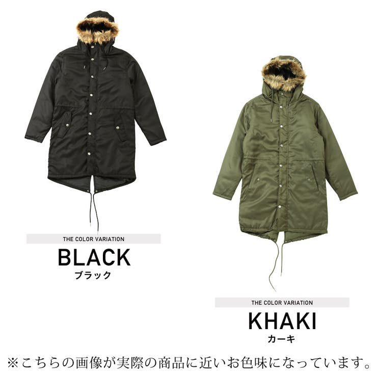 G9908*アールニューボールド☆中綿☆ファー☆モッズコート☆カーキ☆L. 定番◇中綿モッズコート◇[品番：JG000011680]｜JIGGYS SHOP（ジギーズ
