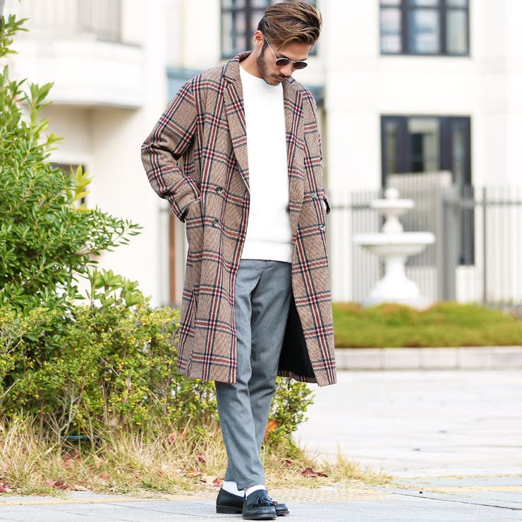 定番◇ダブルブレストチェスターコート◇[品番：JG000011765]｜JIGGYS