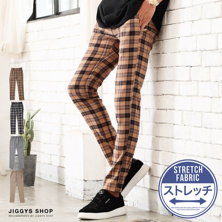 定番◇チェックスキニーパンツ◇[品番：JG000012078]｜JIGGYS SHOP