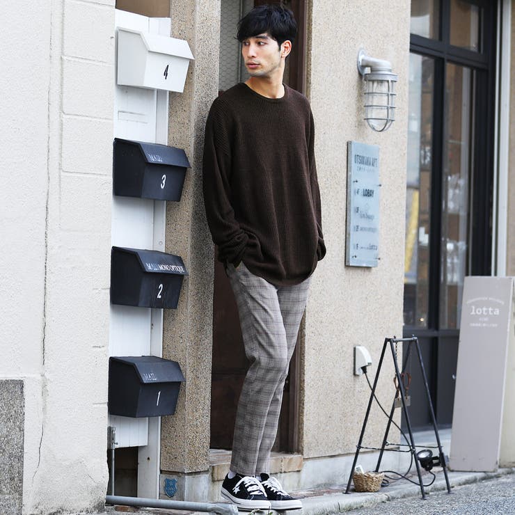 定番◇畦編みビッグニット◇ニット セーター メンズ[品番：JG000012275