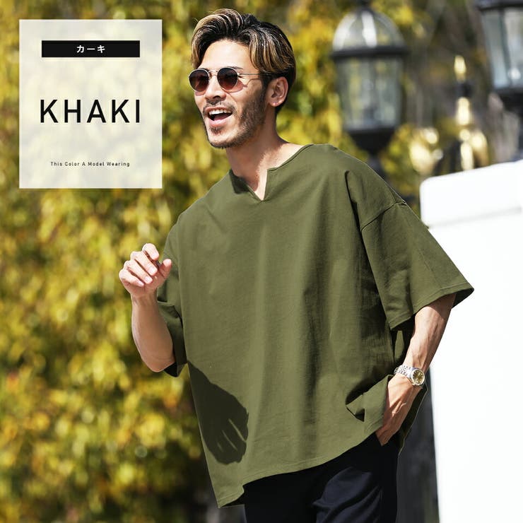 ◇キーネックBIG無地Tシャツ◇[品番：JG000012508]｜JIGGYS SHOP