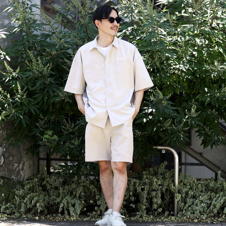 MARK GONZALES セットアップ　Mサイズ　半袖シャツ　ショーツ ◇Mark Gonzales 別注半袖シャツ＆ショーツセットアップ◇[品番