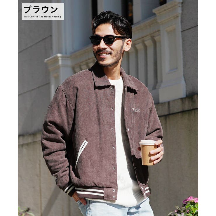 ◇10Wコーデュロイ胸刺繍スタジャン◇[品番：JG000013695]｜JIGGYS  SHOP（ジギーズショップ）のメンズファッション通販｜SHOPLIST（ショップリスト）