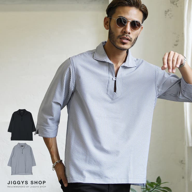 ◇シアサッカーカプリシャツ◇[品番：JG000012728]｜JIGGYS SHOP