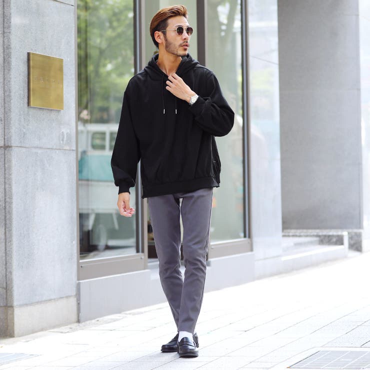 ◇ドロップショルダーサイドZIPパーカー◇ビッグシルエット