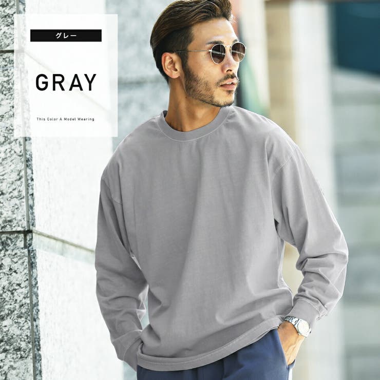 天竺ピグメント加工ビッグシルエットロンT[品番：JG000012896]｜JIGGYS