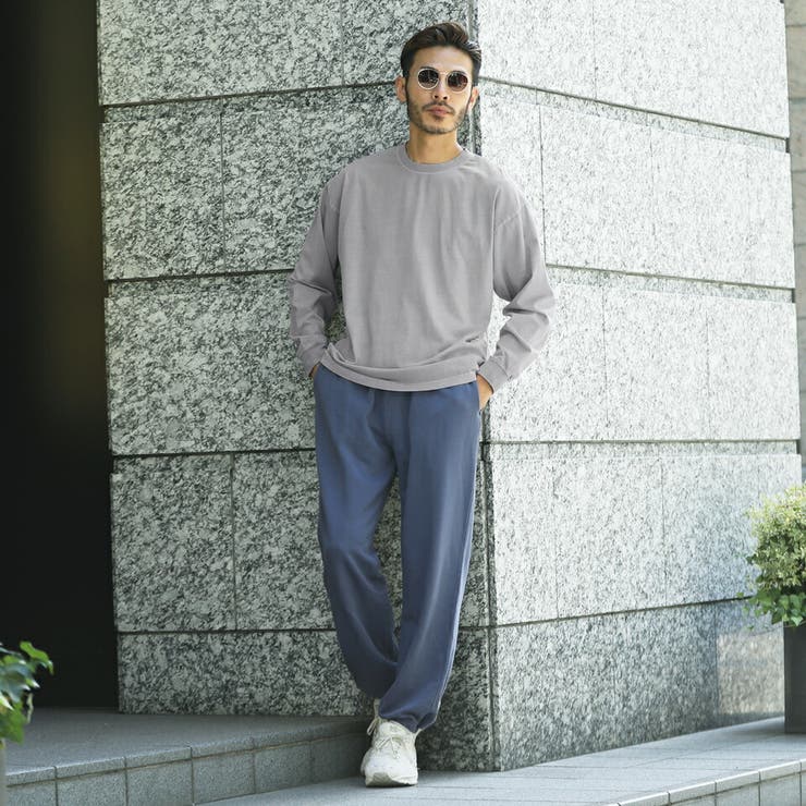天竺ピグメント加工ビッグシルエットロンT[品番：JG000012896]｜JIGGYS