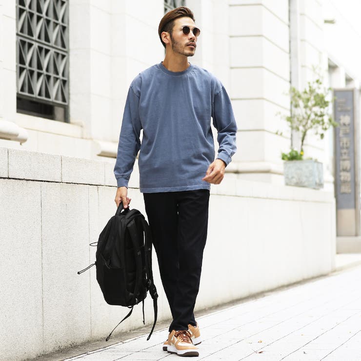 天竺ピグメント加工ビッグシルエットロンT[品番：JG000012896]｜JIGGYS