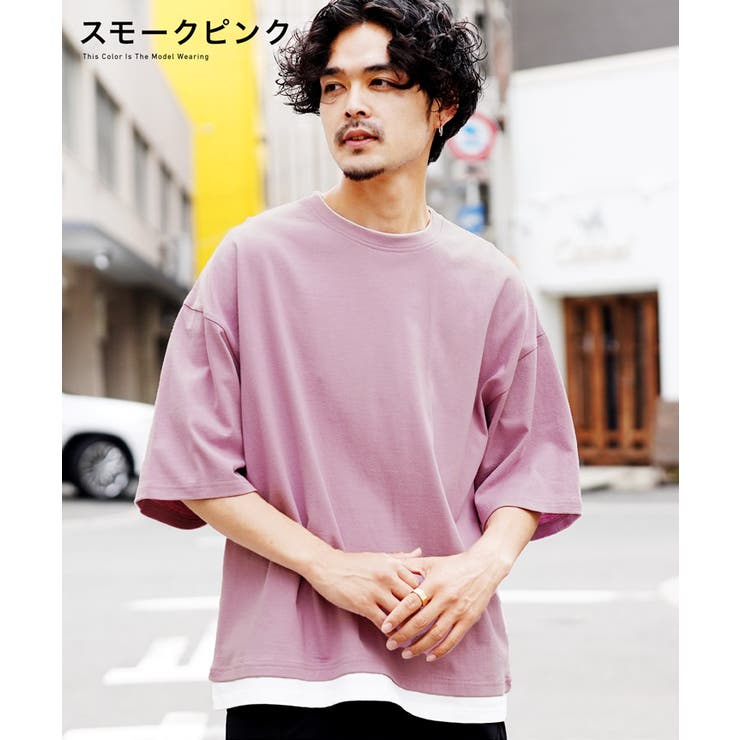 ◆フェイクレイヤードオーバーサイズTシャツ◆