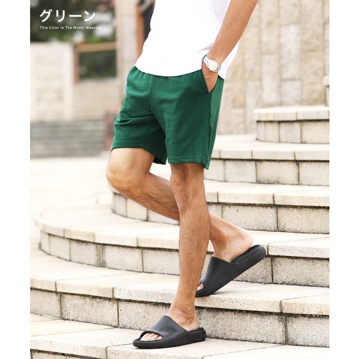 ショートパンツ メンズ 膝上 夏服 韓国◇裏毛ショーツ◇[品番
