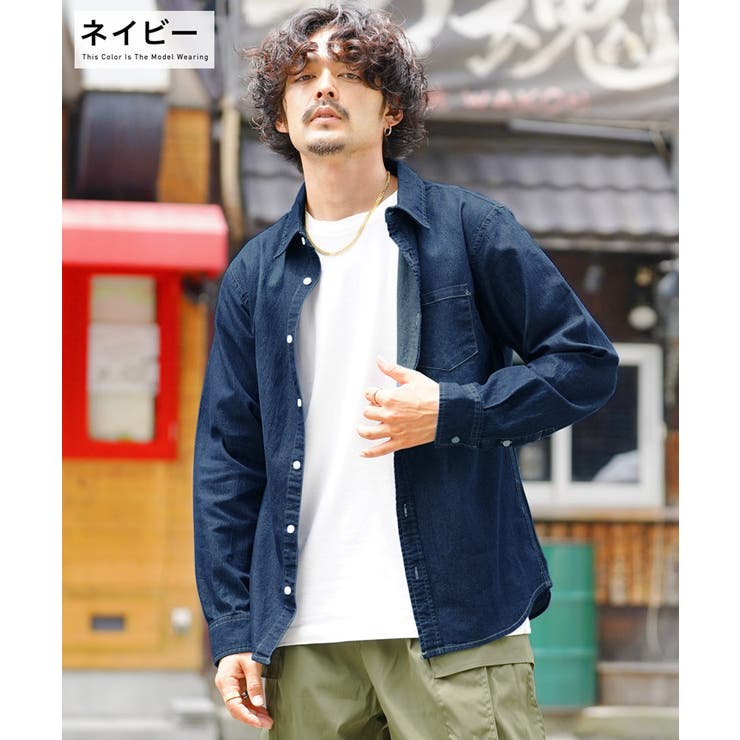 ◇6.5ozデニム長袖シャツ◇[品番：JG000013459]｜JIGGYS SHOP（ジギー