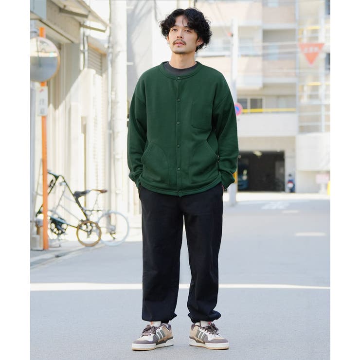 ◇裏起毛スナップボタンクルーカーディガン◇[品番：JG000013558