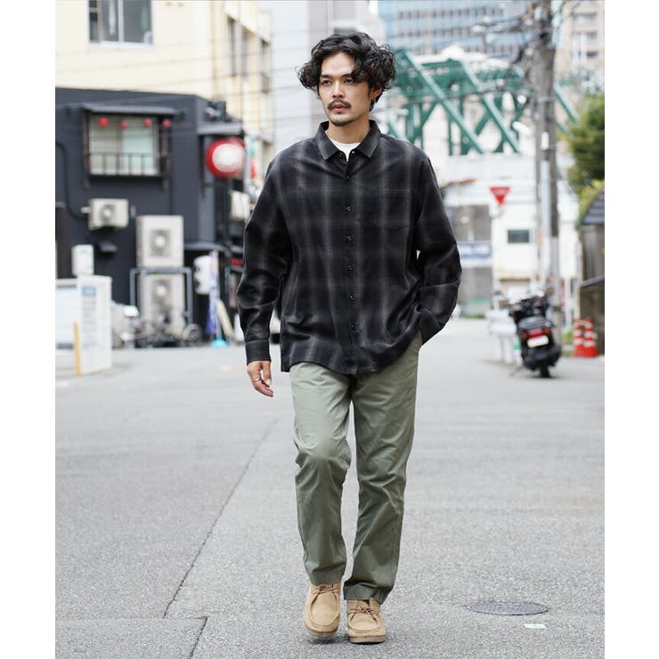 ファッションデザイナー ◇オンブレチェックシャツ◇[品番：JG000013578]｜JIGGYS SHOP トップス