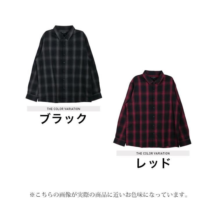 メンズ オンブレチェック シャツジャケット オンブレチェックシャツジャケット[品番：WG010095819]｜WEGO