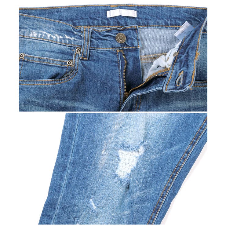 ダメージデニム ジーンズ ◇ダメージスキニーデニムパンツ◇[品番：JG000013562]｜JIGGYS