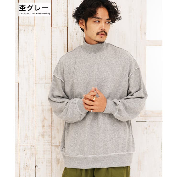 ◇裏縫製モックネックトレーナー◇[品番：JG000013614]｜JIGGYS SHOP