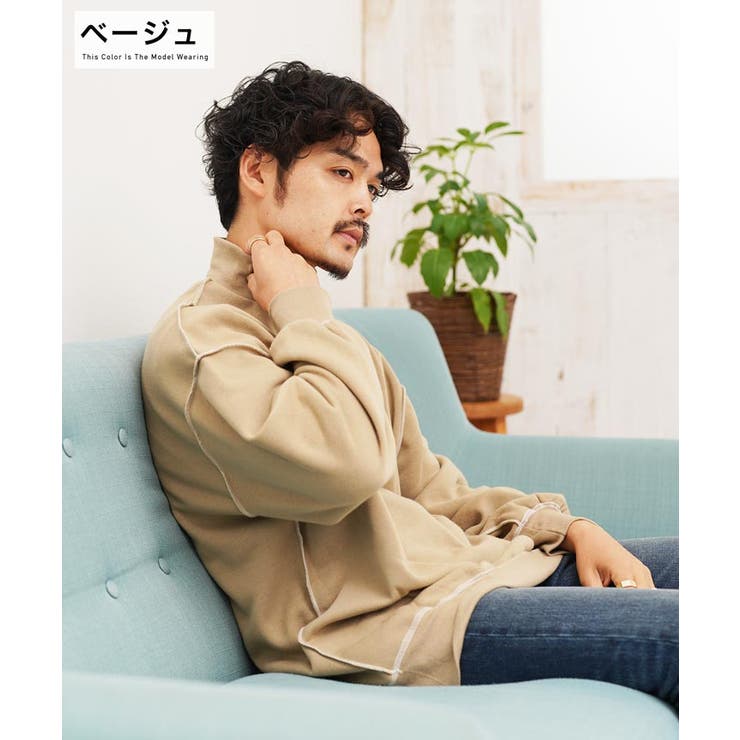 ◇裏縫製モックネックトレーナー◇[品番：JG000013614]｜JIGGYS SHOP