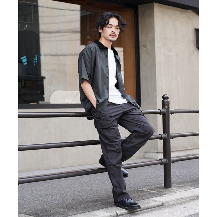 ◇ポリストレッチクレリックシャツ 半袖◇[品番：JG000013901]｜JIGGYS