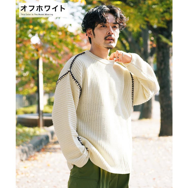 【初回限定】 ◇ブランケットステッチクルーニット◇[品番：JG000013643 おくるみ+ブランケット
