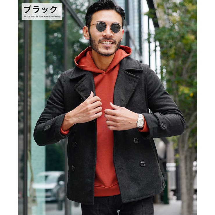 ◇メルトンコート◇ダブルブレスト コート メンズコート[品番