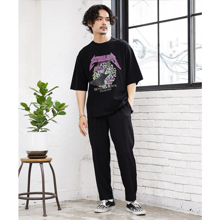 ◇天竺プリントT ROCK GUITAR ロックギター◇[品番：JG000013933 