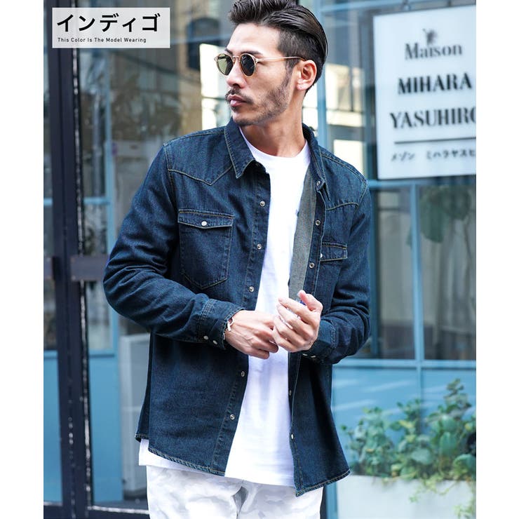 ◇長袖デニムシャツ◇[品番：JG000013745]｜JIGGYS SHOP（ジギー