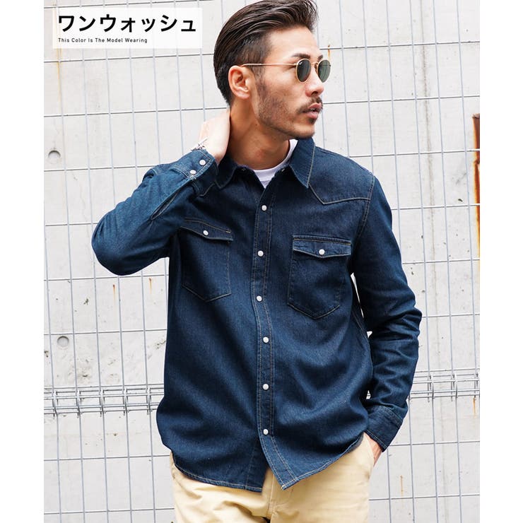 ◇長袖デニムシャツ◇[品番：JG000013745]｜JIGGYS SHOP（ジギーズ