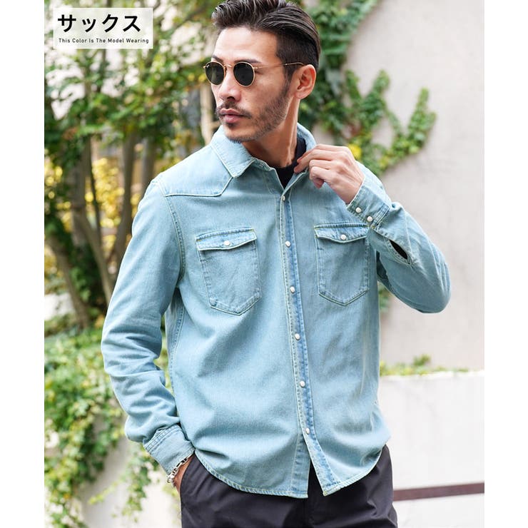 ◇長袖デニムシャツ◇[品番：JG000013745]｜JIGGYS SHOP（ジギーズ