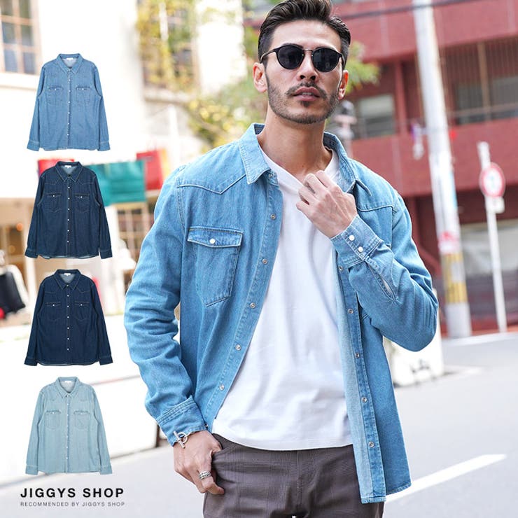 ◇長袖デニムシャツ◇[品番：JG000013745]｜JIGGYS SHOP（ジギーズ