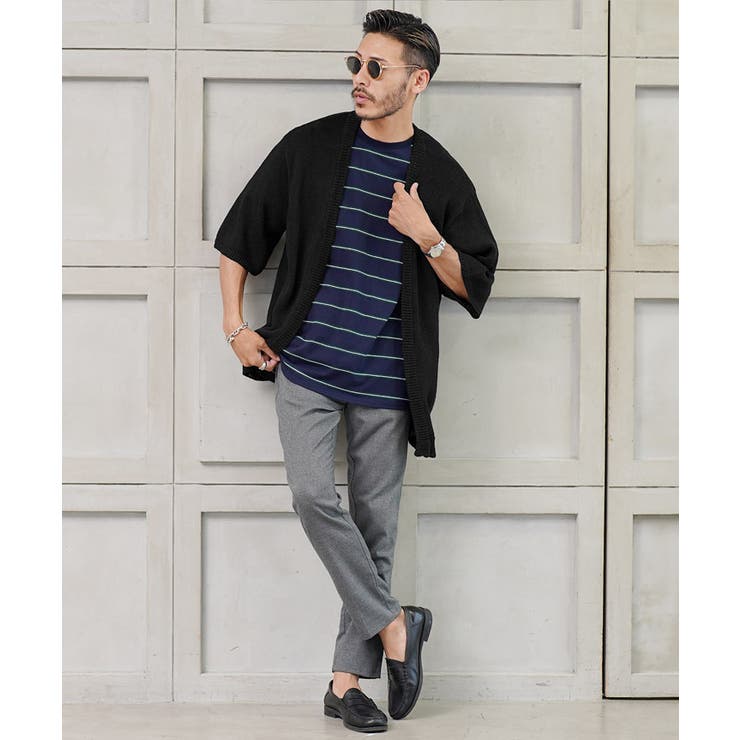 ◇綿麻サマーニット カーディガン 半袖 ◇[品番：JG000013885]｜JIGGYS